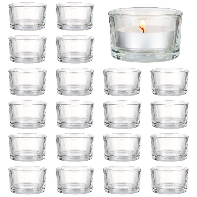 24 Teelichthalter aus Glas