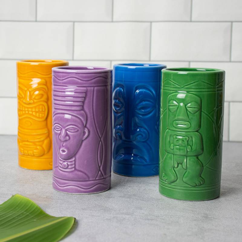 Tiki Mugs Set of 4