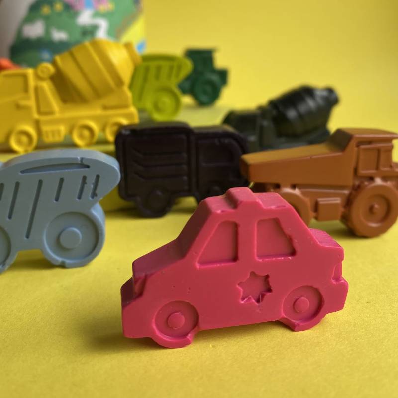 Vehicles Wax Crayons Gift Tub