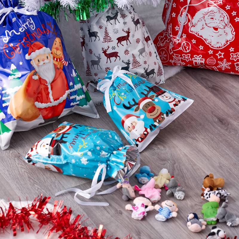 30 Christmas Drawstring Bags