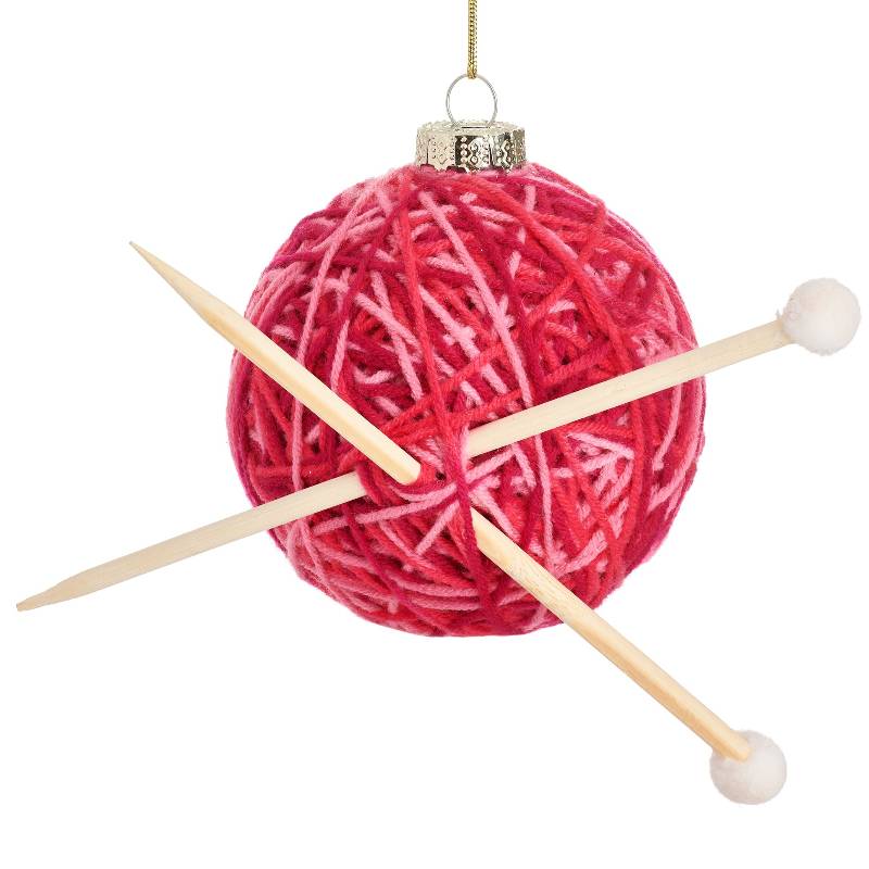 Knitting Ball Shaped Bauble