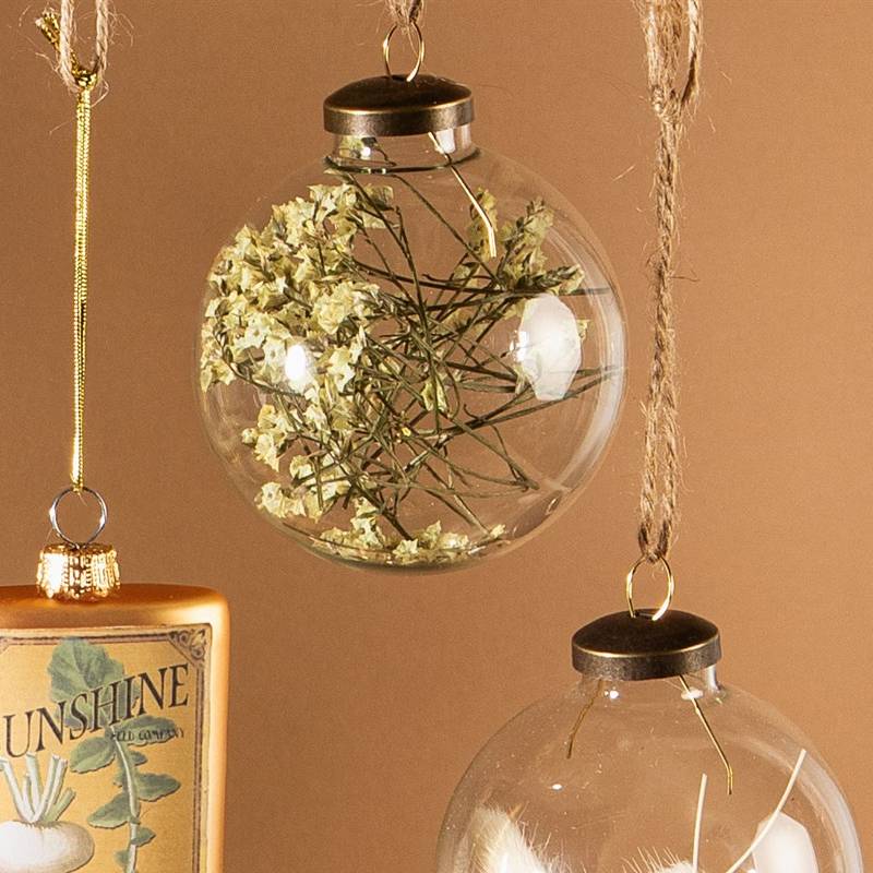 Dried Flower Filled Bauble