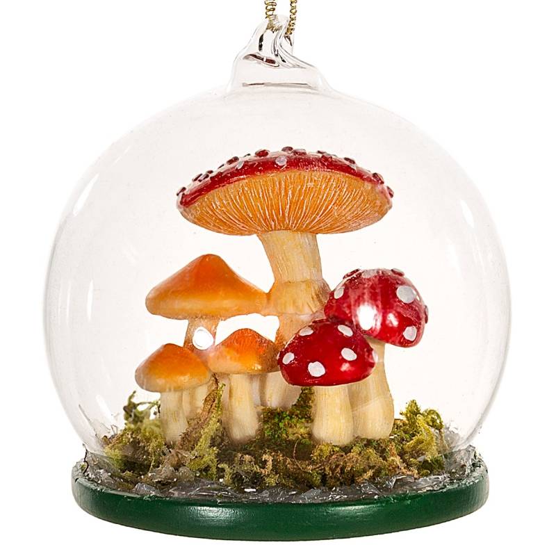 Forest Mushrooms Dome Bauble