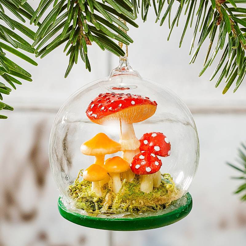 Forest Mushrooms Dome Bauble