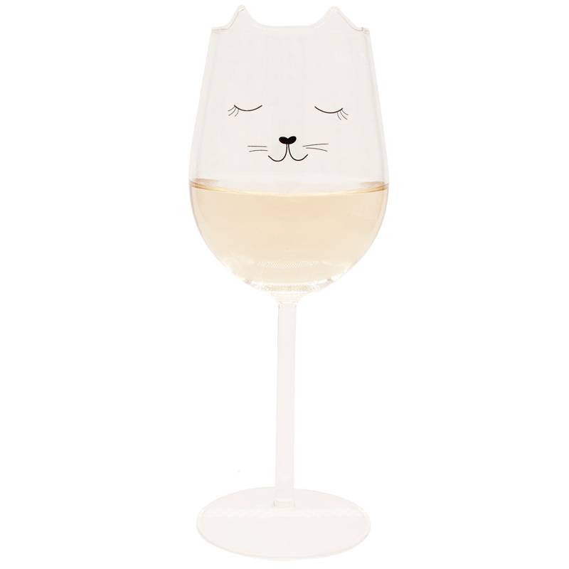 Cat Wine Glass