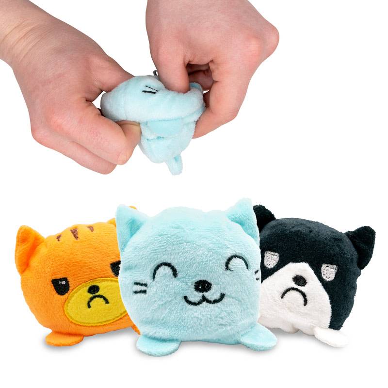 Reversible Cat Plush Keychain