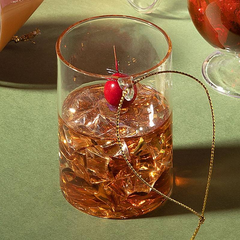 Whisky Glass Shaped Bauble