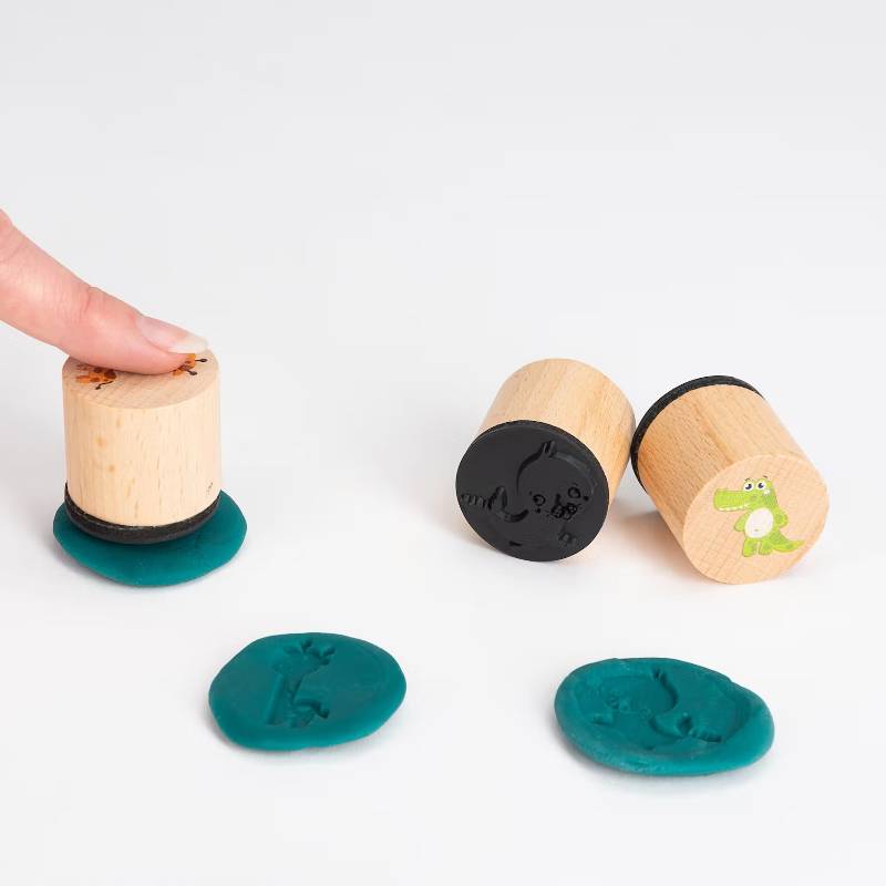 Wooden Stamp Set Zoo Animls