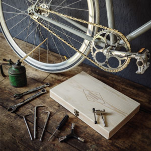 Bicycle Tool Kit In Wooden Box