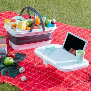 Faltbarer Picknickkorb mit Tisch-Deckel