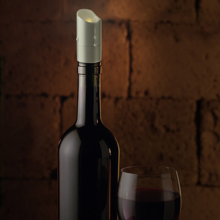 Wax & Wine - Weinverschluss mit LED Kerze