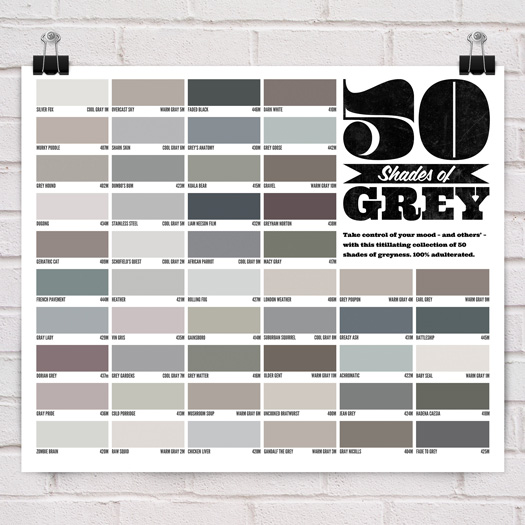 Poster 50 Nuances de Gris