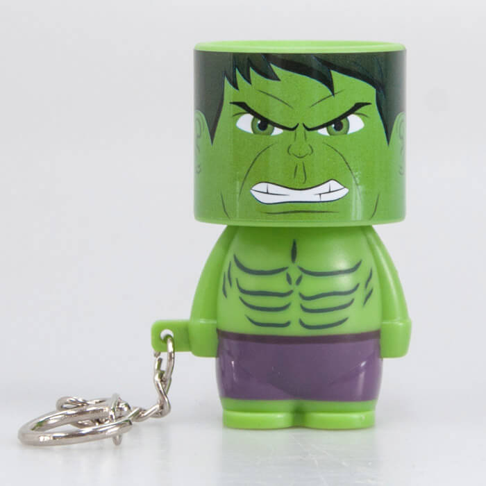 Portachiavi con Torcia Led Hulk