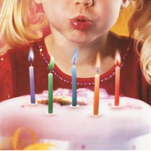 Coloured Flame Party Candle Set