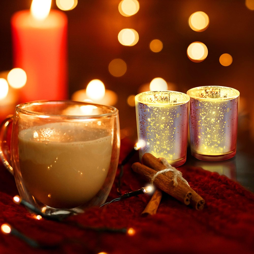 Portacandele argentati maculati