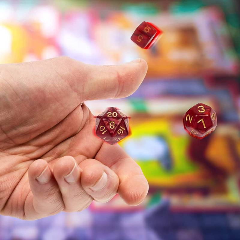 10 Sets of 7 Polyhedral Dice for Role-Playing Games