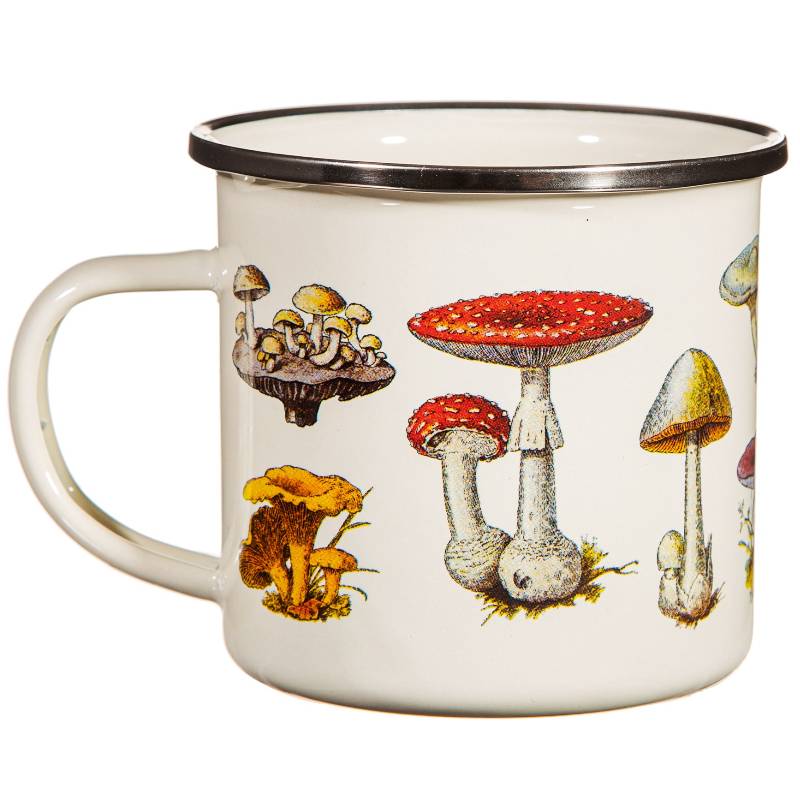 Vintage Mushroom Enamel Mug