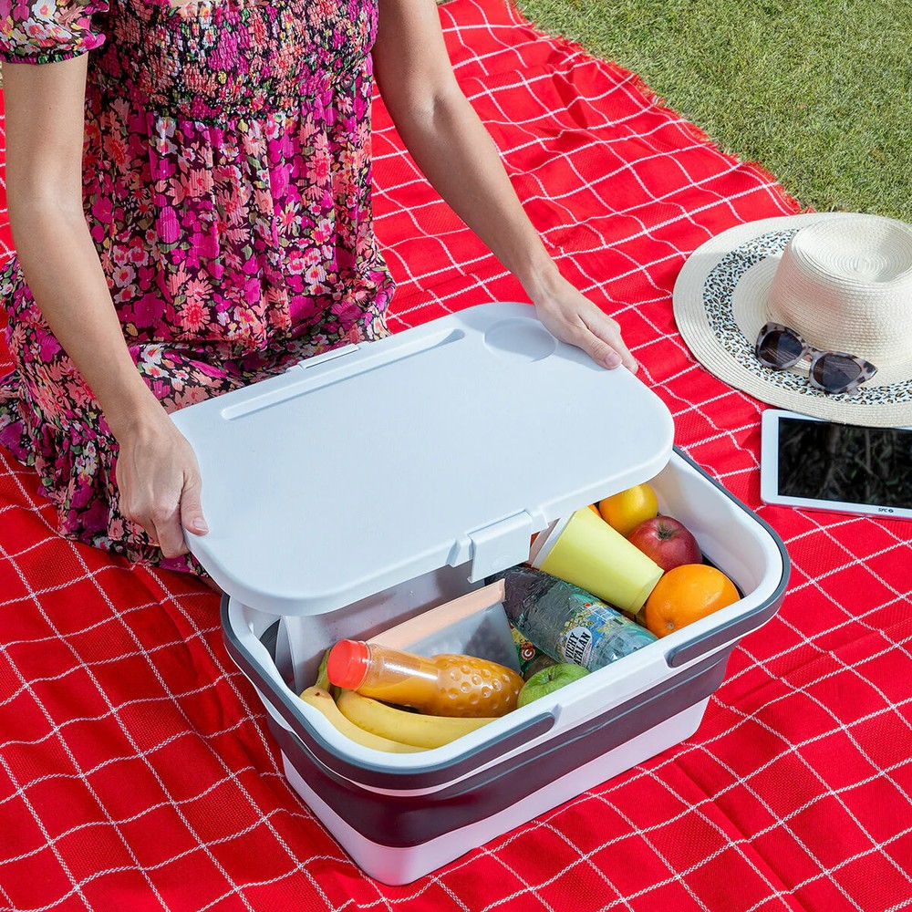 Foldable Picnic Basket with Table Lid