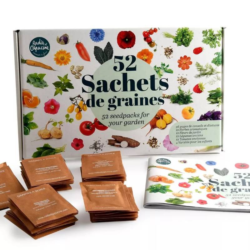 52 Seed Packets for Gardening Enthusiasts