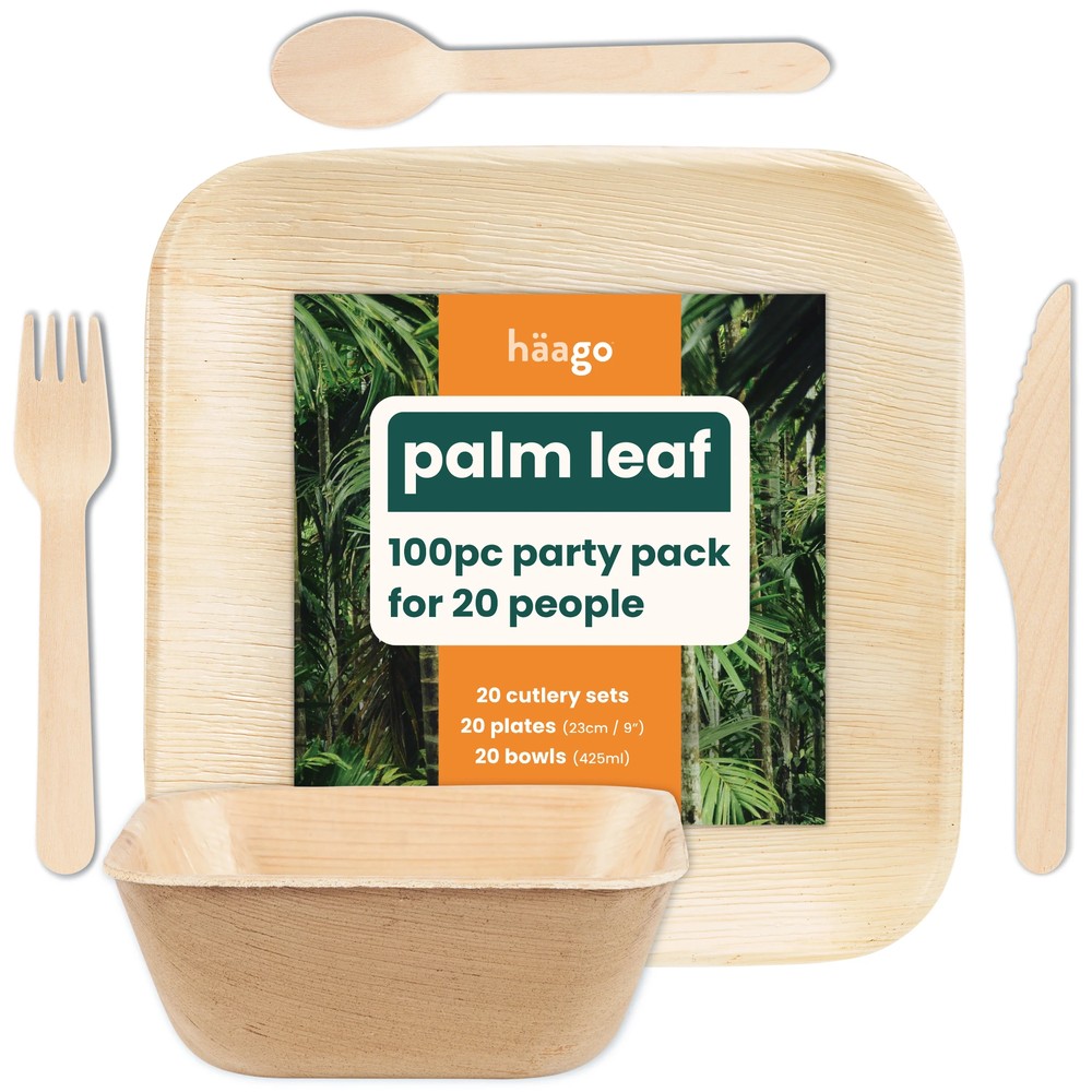 100-Piece Palm Leaf Party Pack