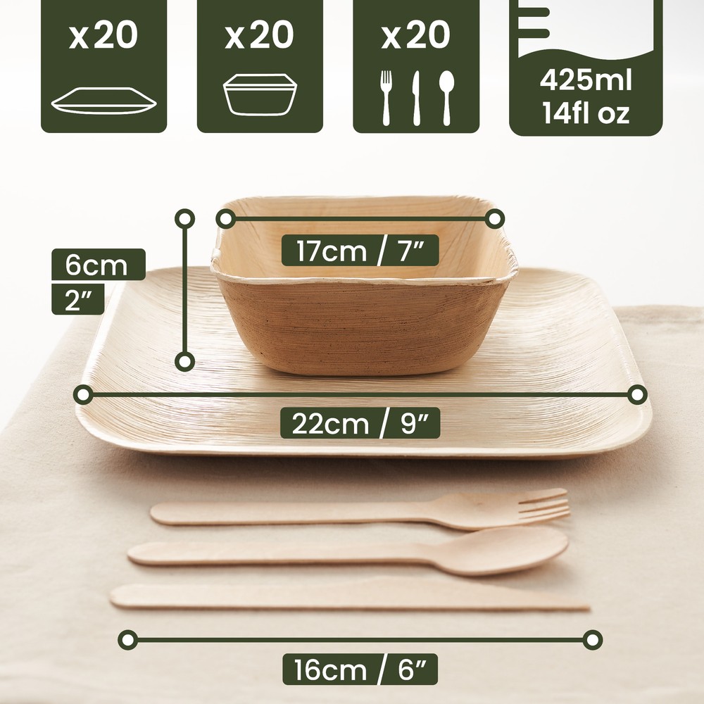 100-teiliges Partypack aus Palmenblttern