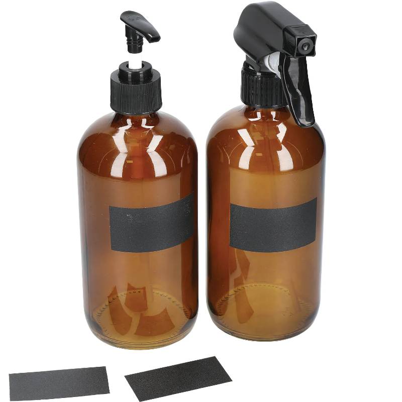 Refillable Spray and Pump Bottle Set