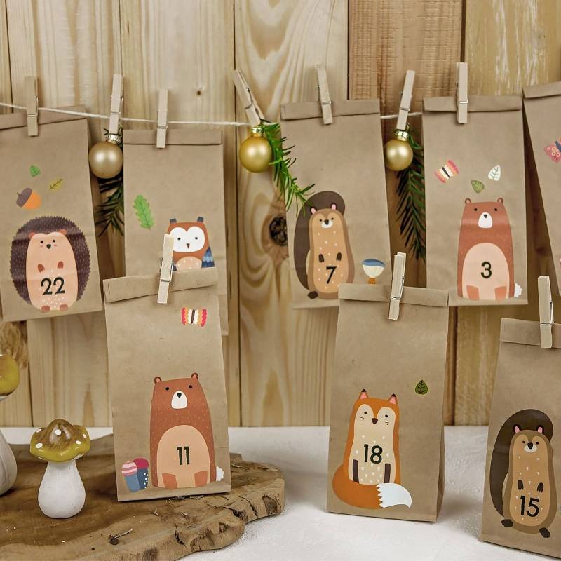 DIY Advent Calendar Forest Animals