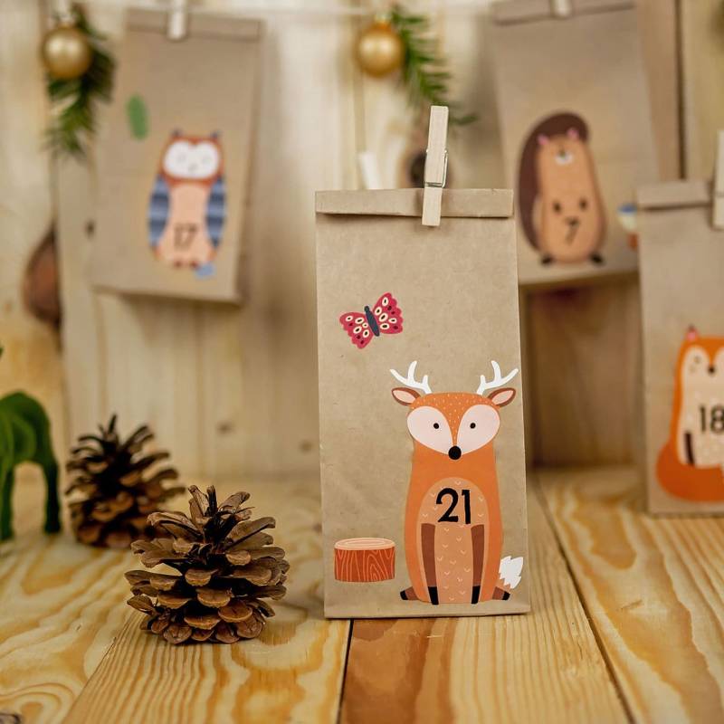 DIY Advent Calendar Forest Animals