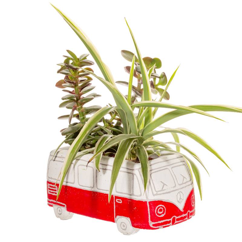 Red Campervan Planter