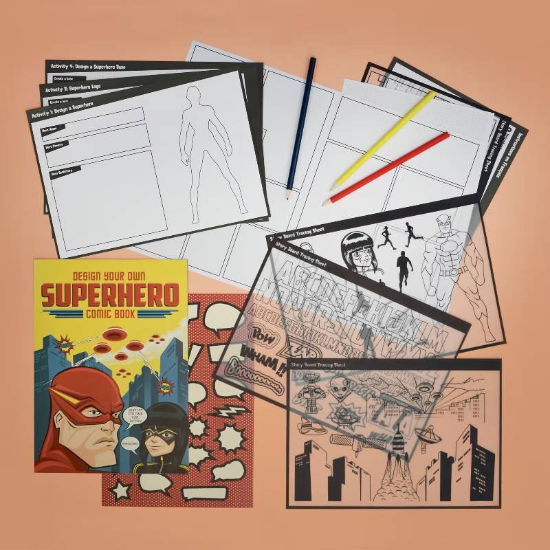 Designe deinen eigenen Superhelden - Comicbuch