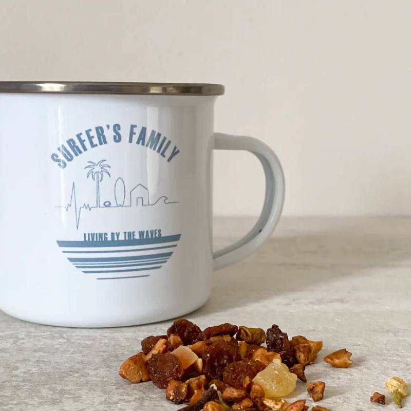 Surfer's Family Enamel Mug