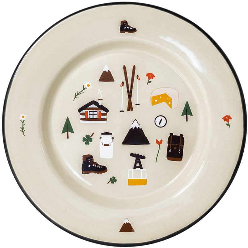 Mountaineer Enamel Plate