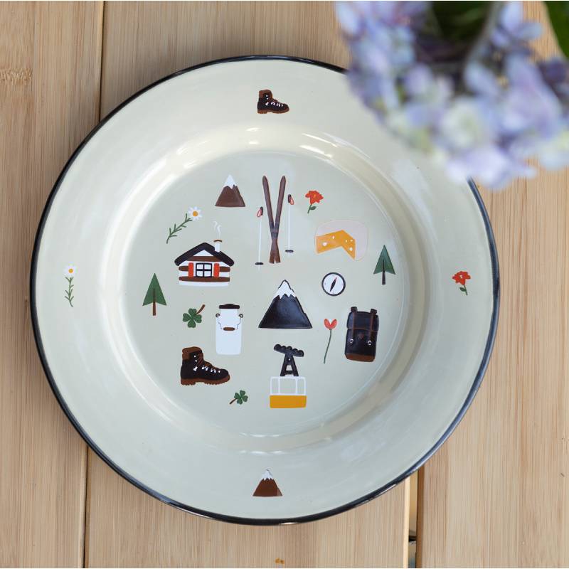 Mountaineer Enamel Plate