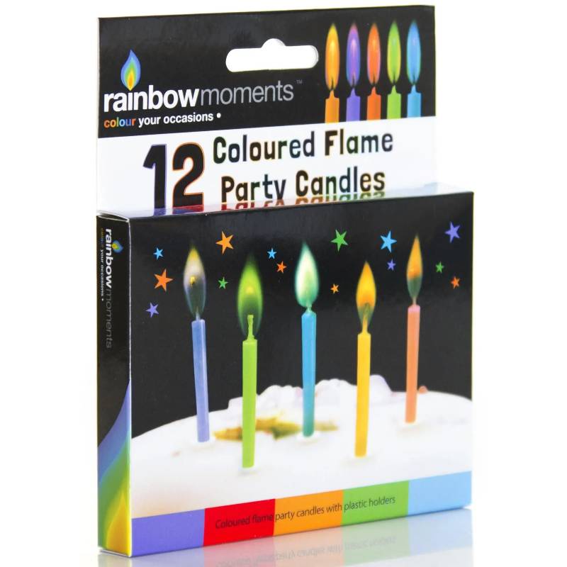 Coloured Flame Party Candle Set