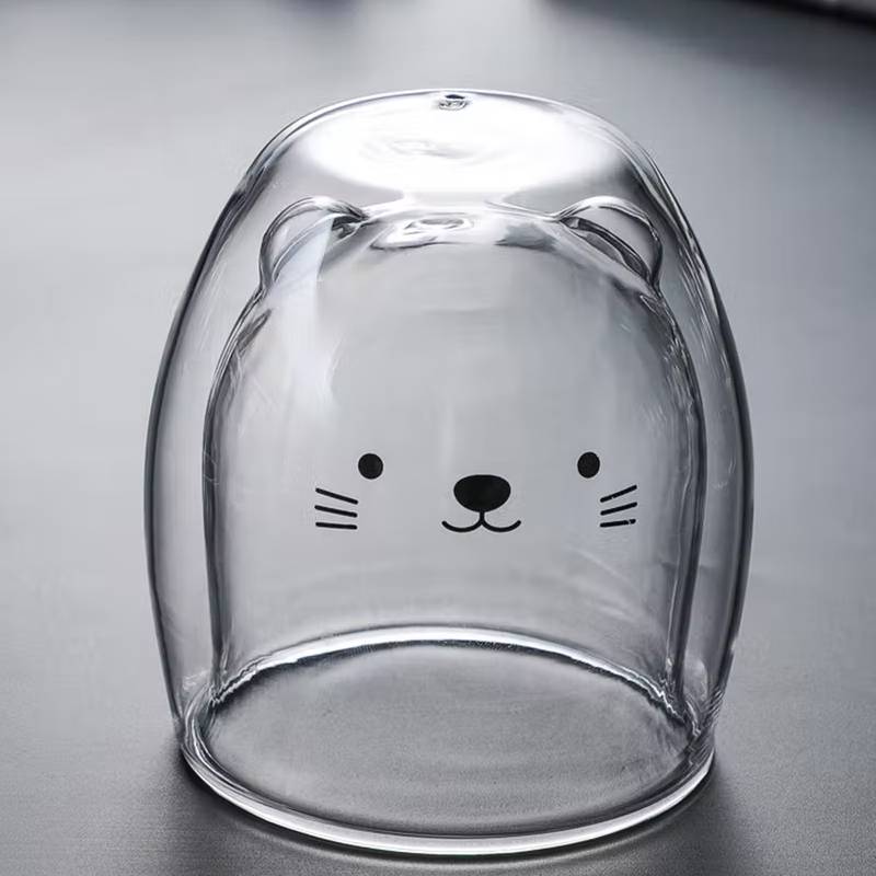 Glasbecher Katze