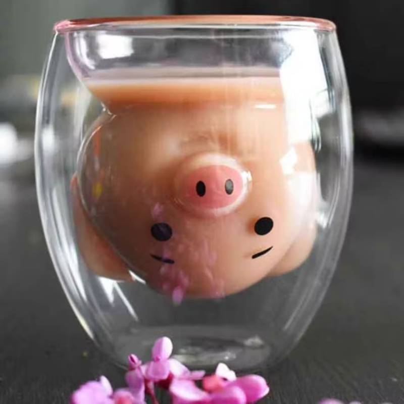 Pig Glass Cup