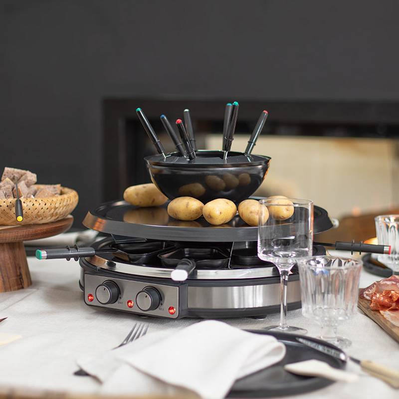 Raclette und Fondue Set