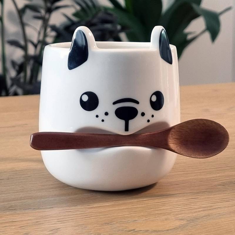 Dog Mug and Stick Spoon