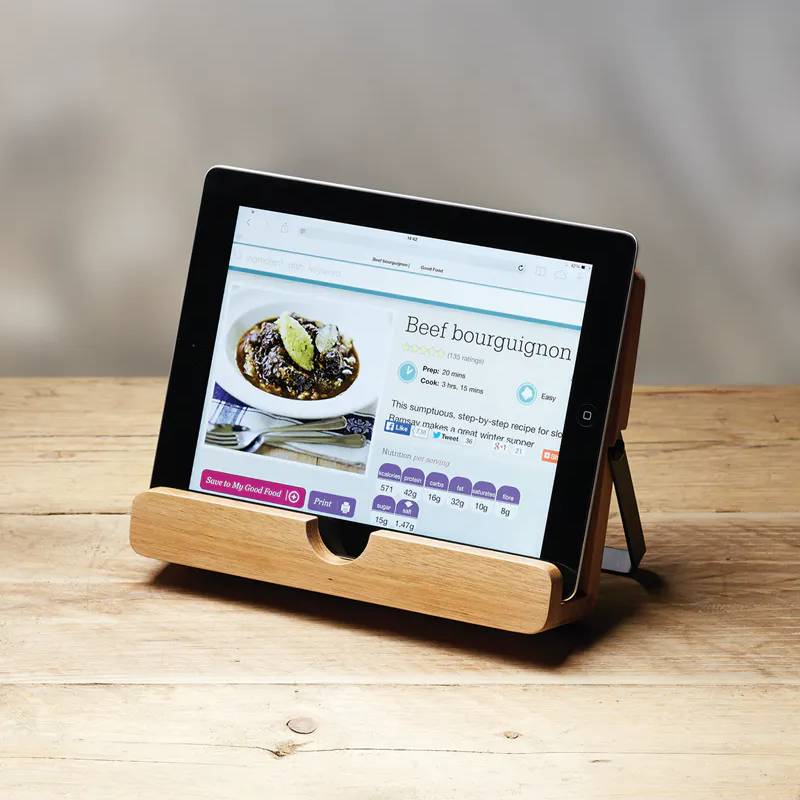 Acacia Wood Cookbook & Tablet Stand