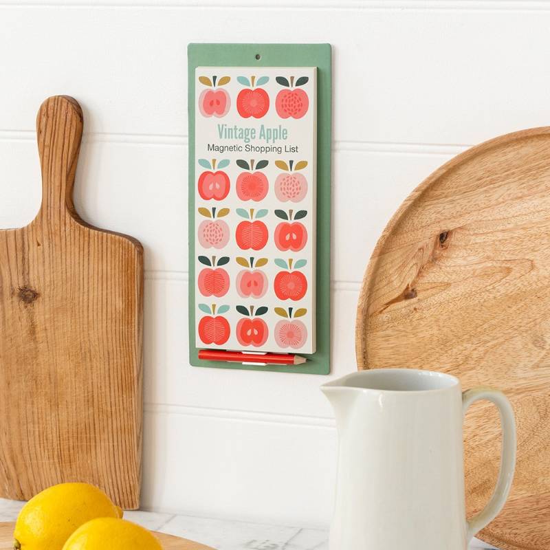 Vintage Apple Magnet-Einkaufsliste