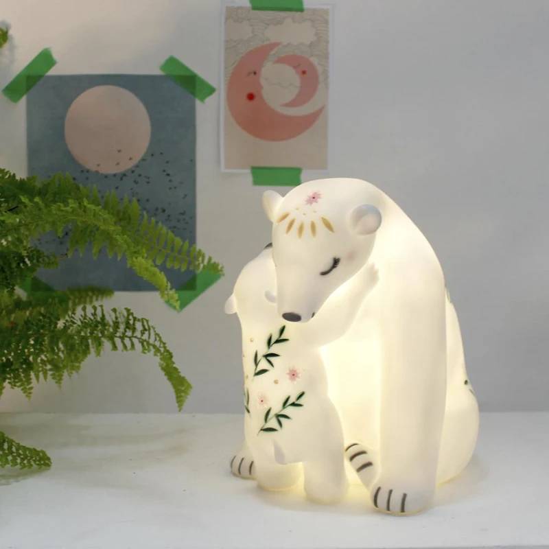 Mother and Baby Polar Bear Lamp