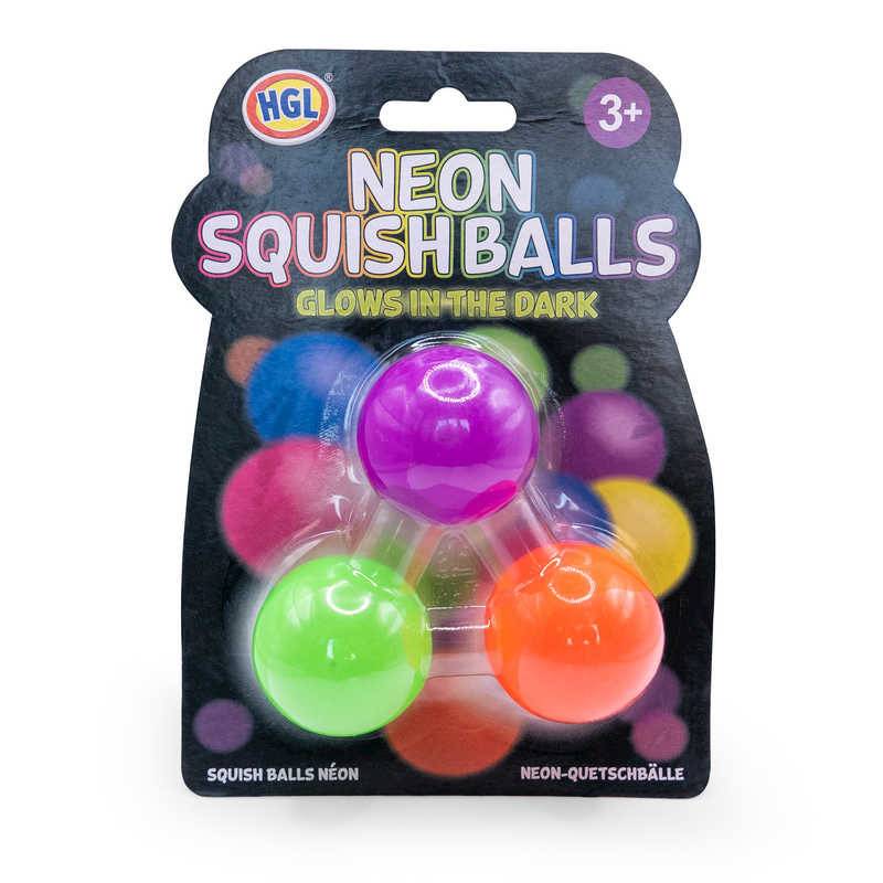 Neon Squish Ball 3-er Set