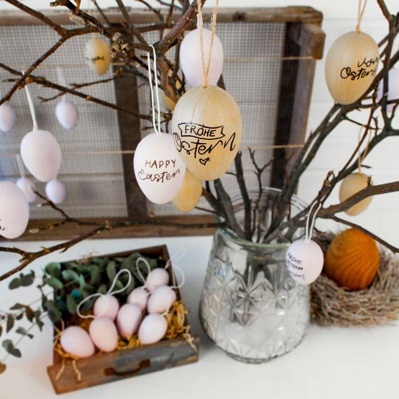 12 Paper Mache Easter Eggs