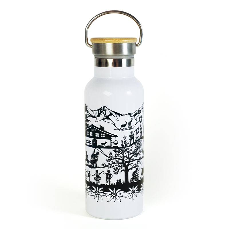 Water Bottle Swiss Tradition White