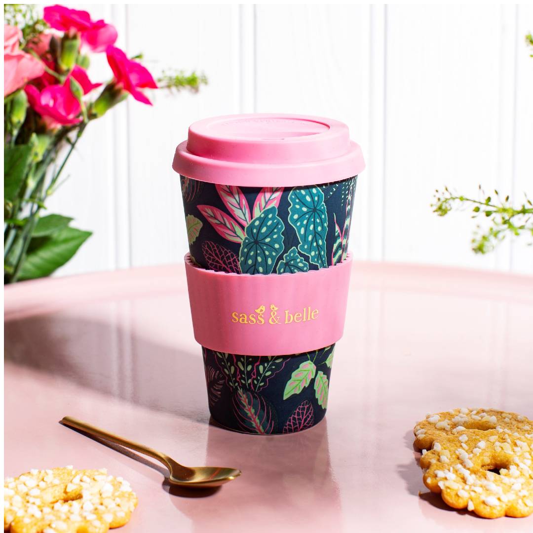 Variegated Leaves Coffee Cup