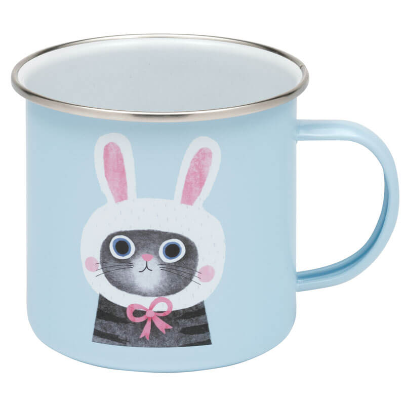 Bunny Cat Enamel Mug