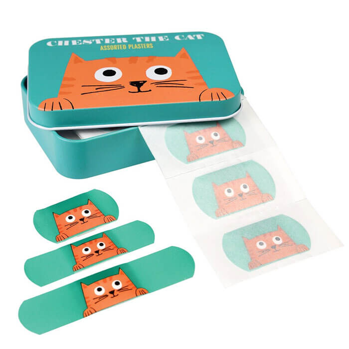 Chester The Cat Plasters In A Tin