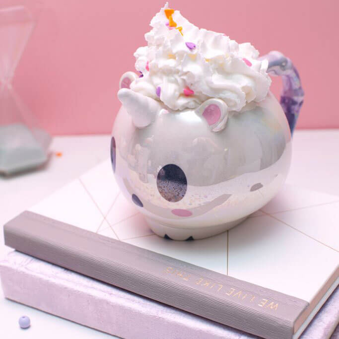 Iridescent Unicorn Skull Mug