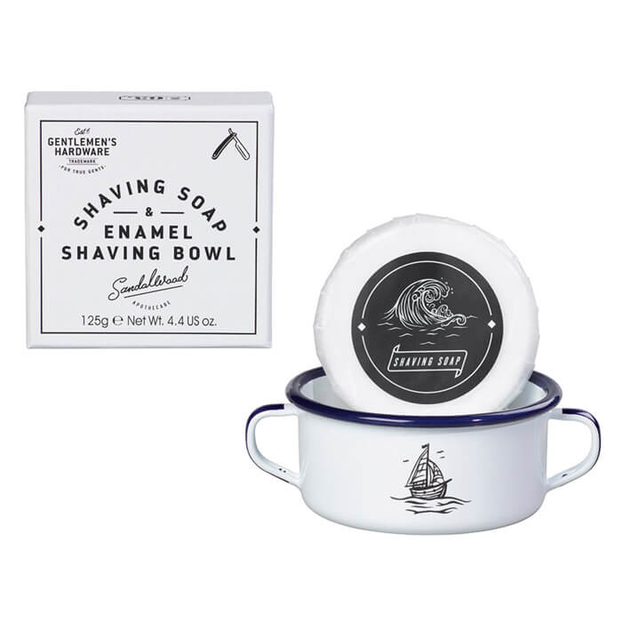 Shaving Soap & Enamel Shaving Bowl