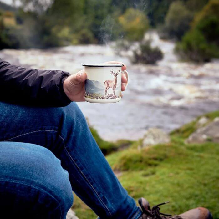 Deer Enamel Mug